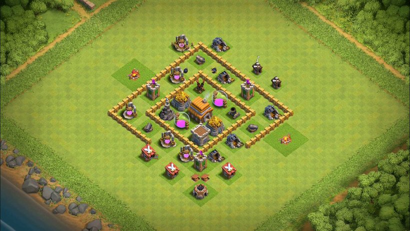 Town Hall 5 Trophy Base layout by TReX
