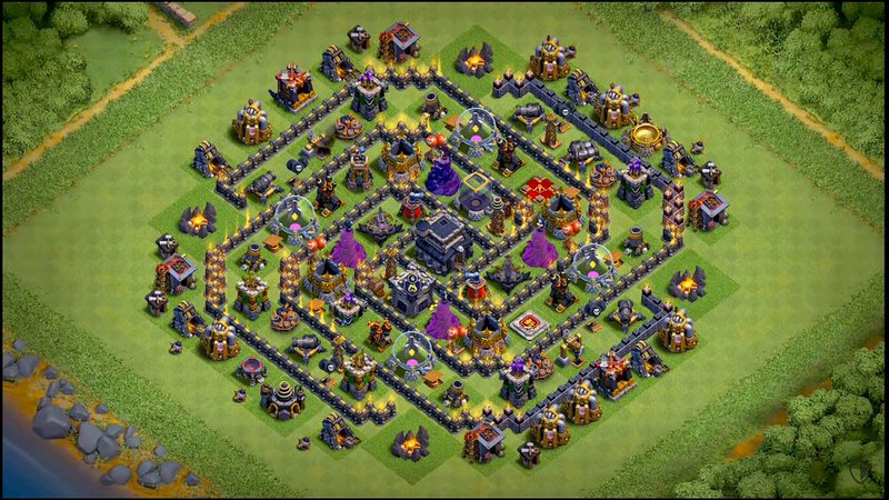 Town Hall 9 Trophy Base layout by TReX