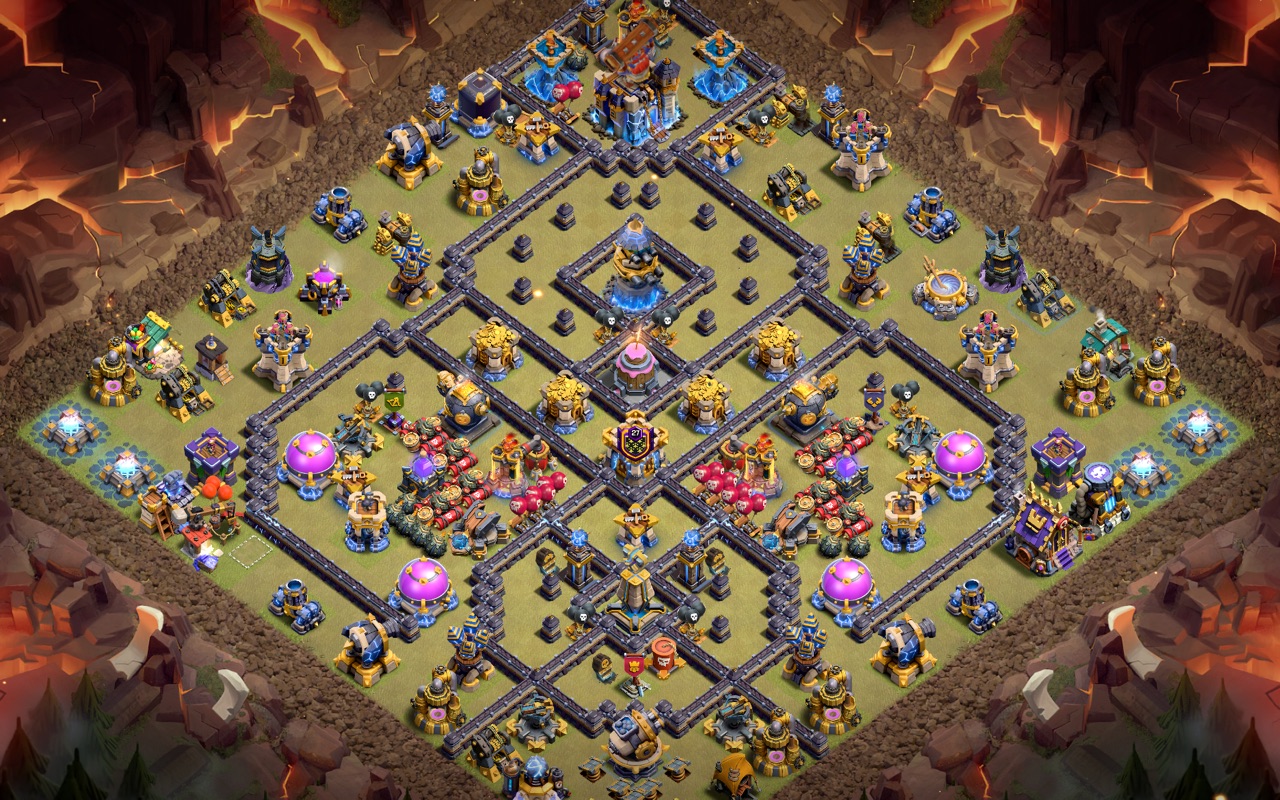 Town Hall 18 War Base layout by Kings Villa