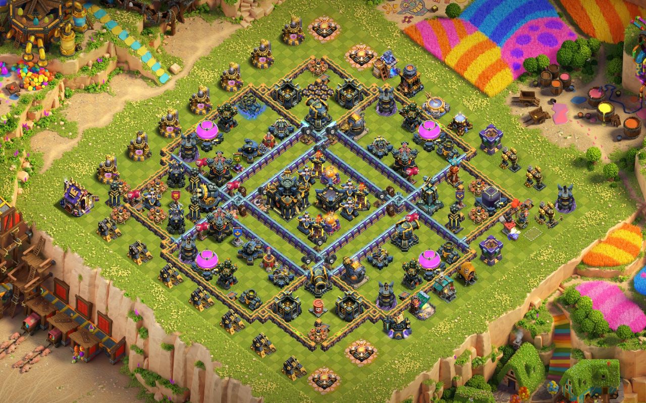 Town Hall 17 War Base layout by Wired