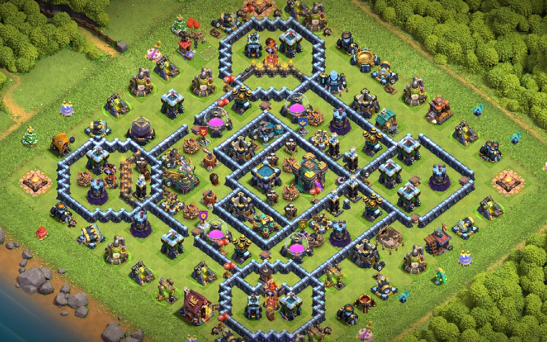 Town Hall 14 War Base layout by Romucus