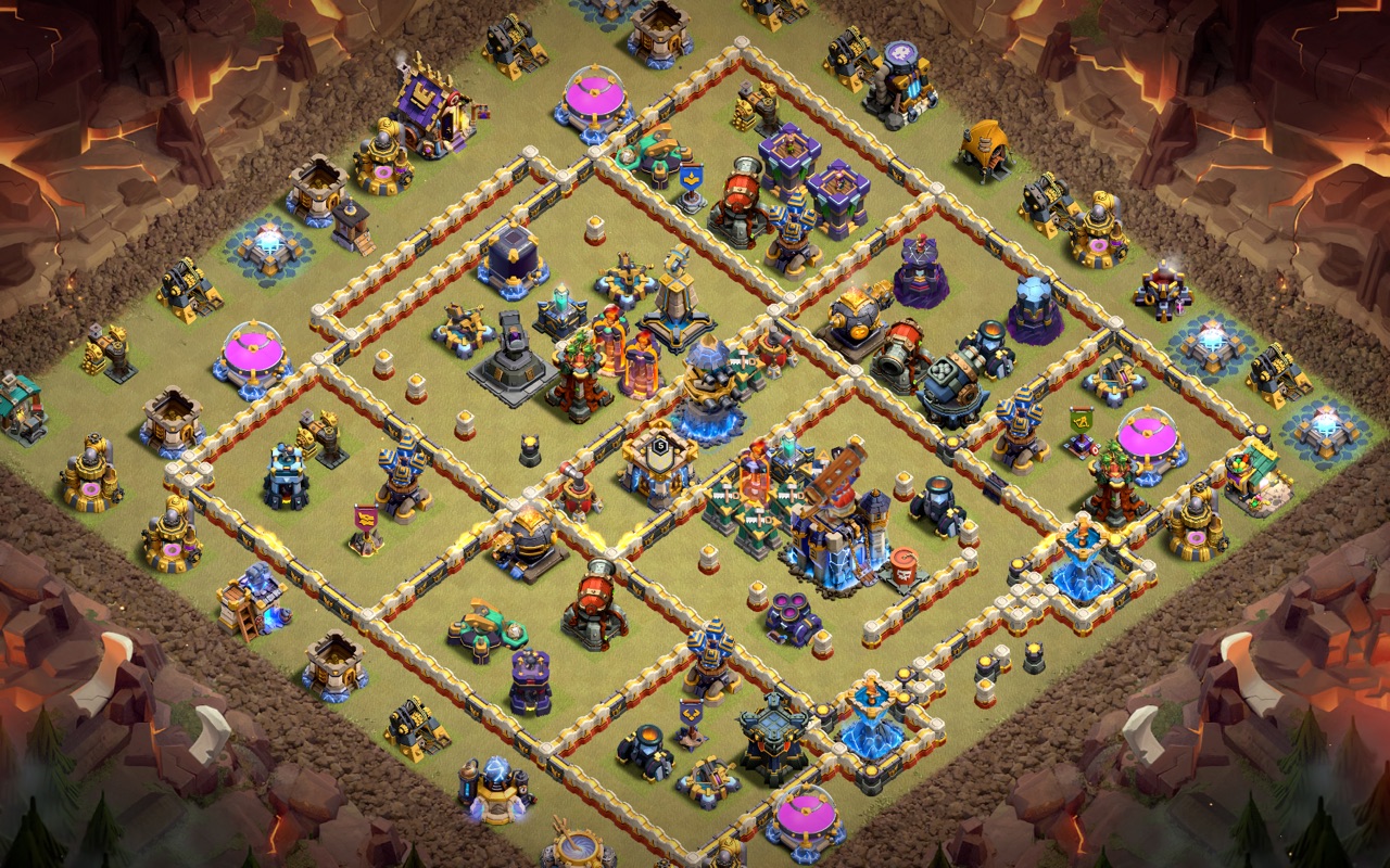 Town Hall 18 Hybrid Base layout by Sn0w0wl