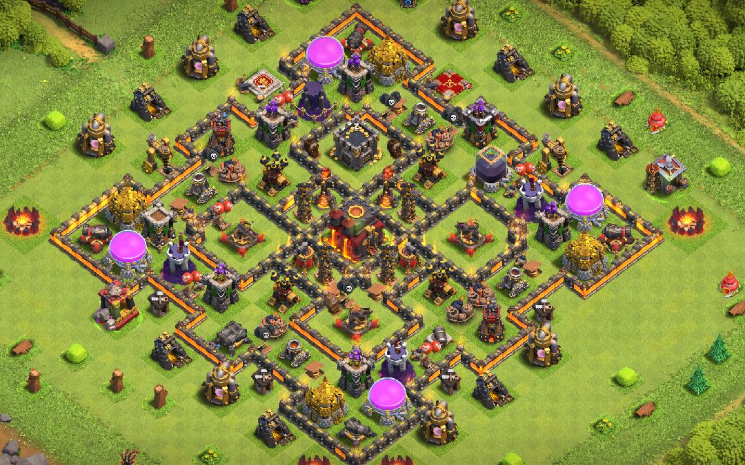 Town Hall 10 Trophy Base layout by XLR8