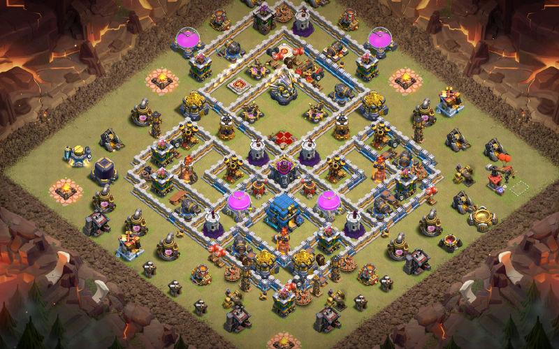 Town Hall 12 Hybrid Base layout by USER2056903