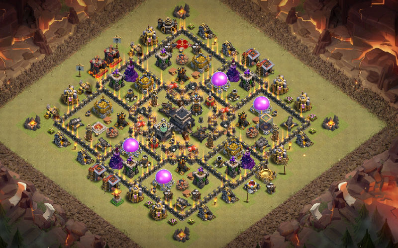 Town Hall 9 War Base layout by Henry