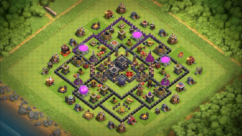 Town Hall 9 Trophy Base layout by TReX