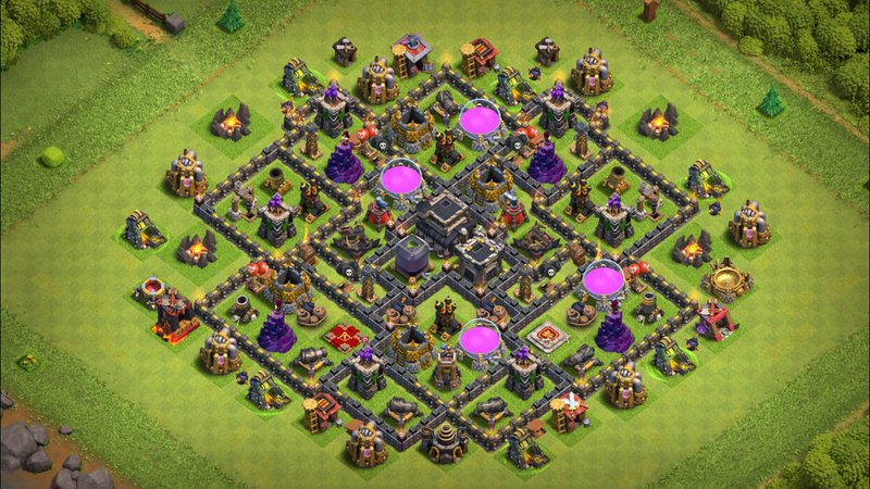Town Hall 9 Hybrid Base layout by TReX