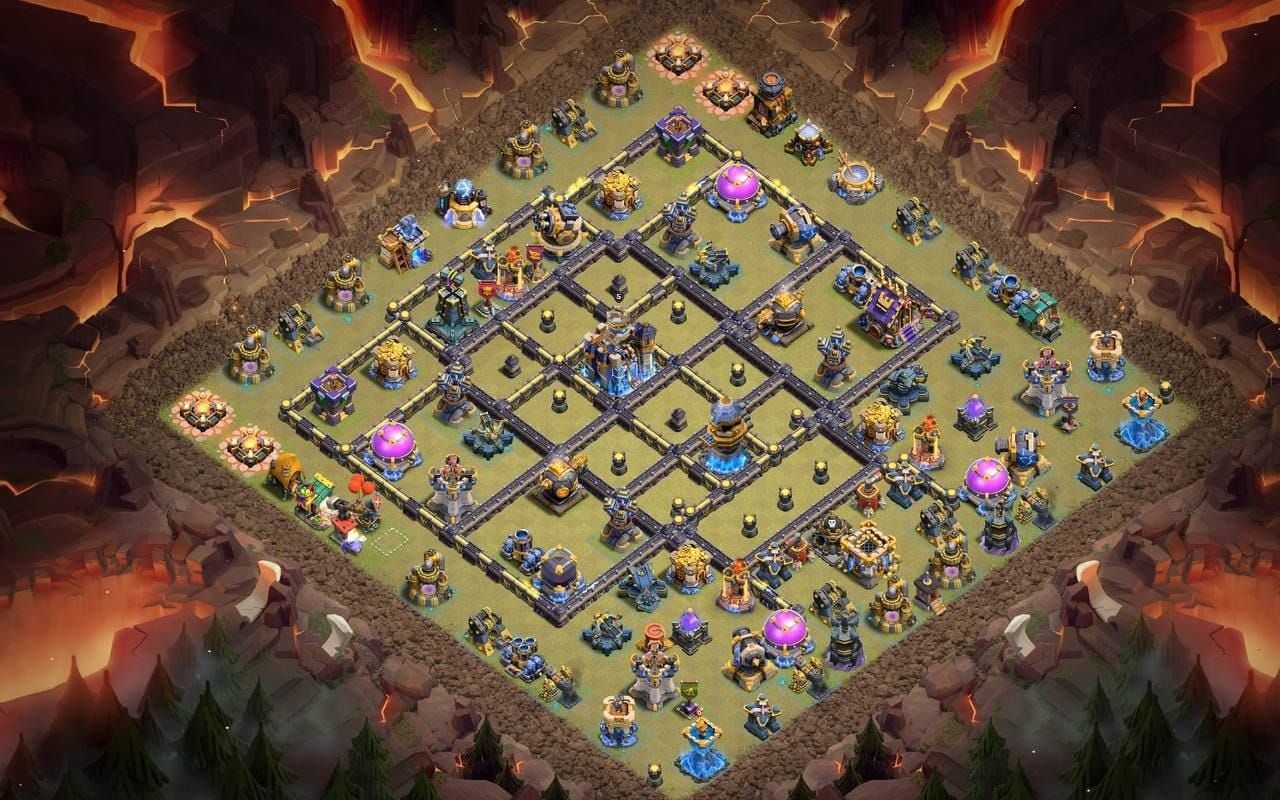 Town Hall 18 Trophy Base layout by BASE MAKER
