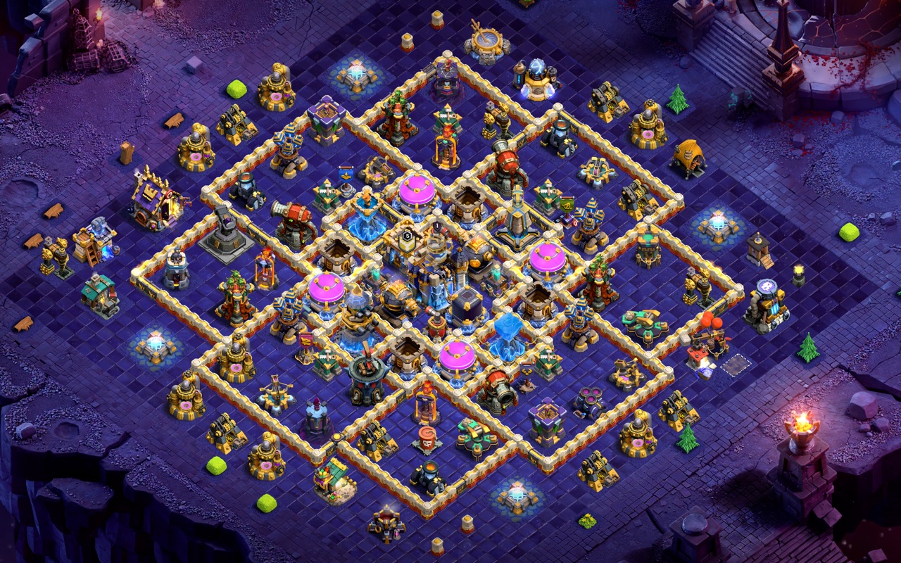 Town Hall 18 Hybrid Base layout by Sn0w0wl