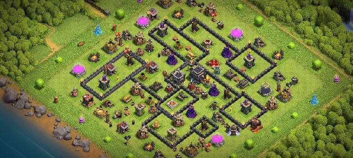 Town Hall 9 Hybrid Base layout by IRON⚡FIST