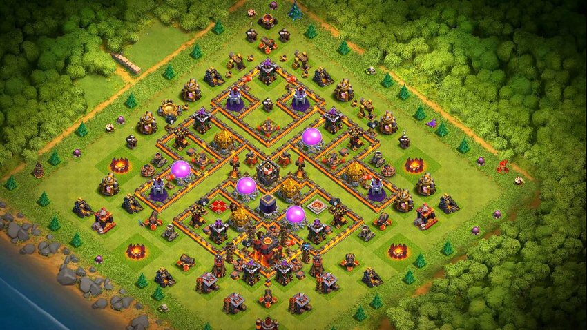 Town Hall 10 Farming Base layout by TReX