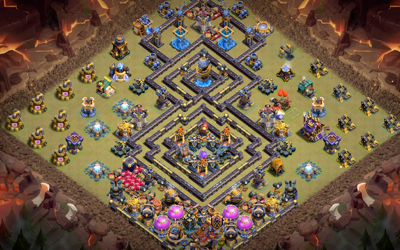 Town Hall 18 War Base layout by Kings Villa