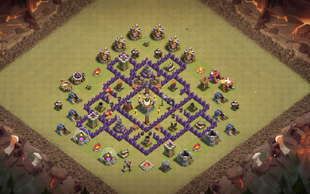 Town Hall 7 War Base layout by Edow Meledaq