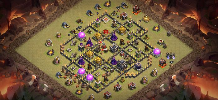Town Hall 9 War Base layout by Thanatos