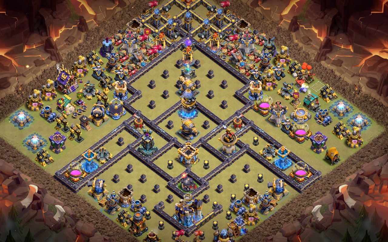 Town Hall 18 War Base layout by Mighty