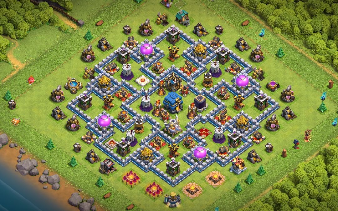 Town Hall 12 Trophy Base layout by Fennka