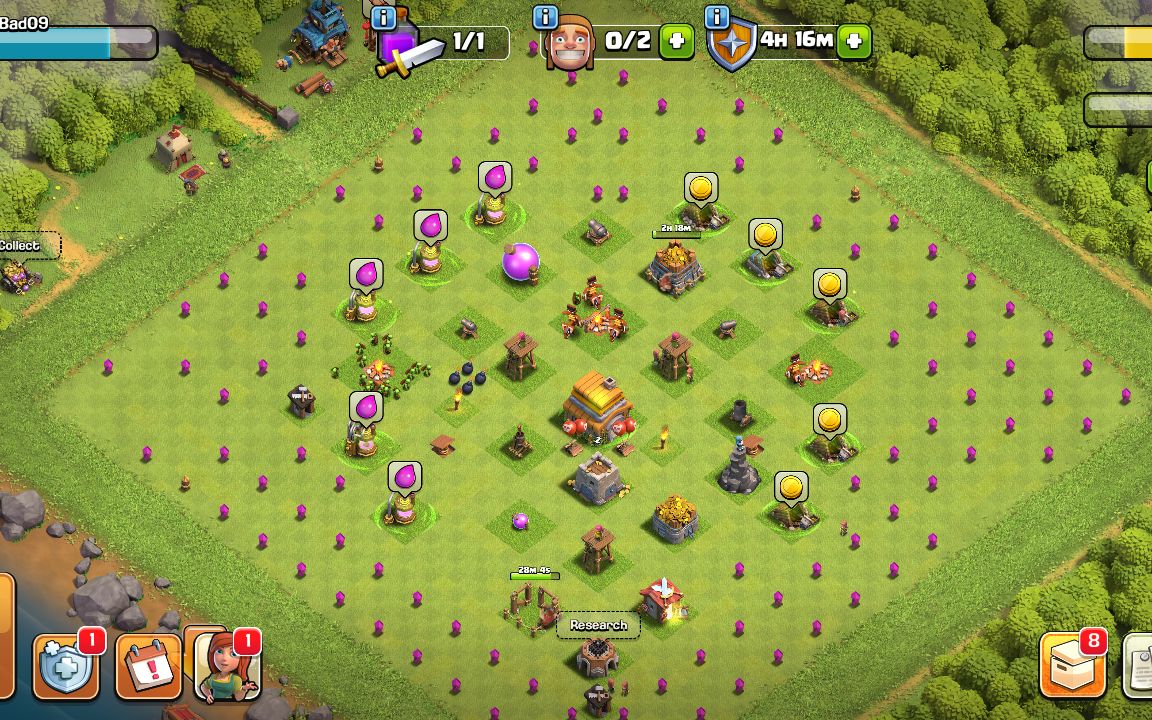 Town Hall 6 Farming Base layout by PaulXrk