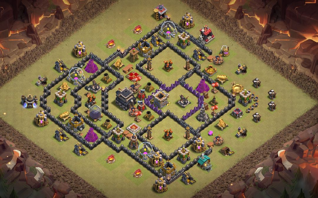 Town Hall 9 War Base layout by Keroppi