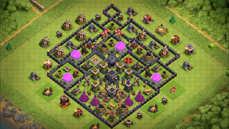 Town Hall 9 Trophy Base layout by TReX