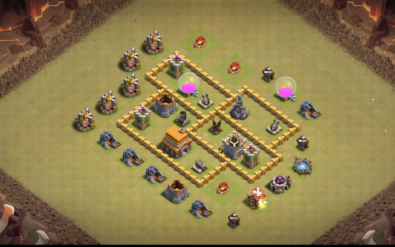 Town Hall 5 War Base layout by PRIAIDAMAN77D