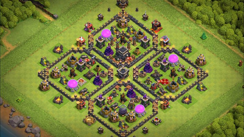 Town Hall 9 Trophy Base layout by TReX