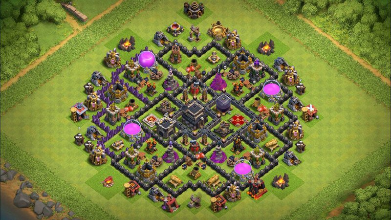 Town Hall 9 Trophy Base layout by TReX