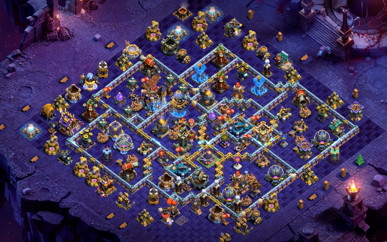 Town Hall 18 Hybrid Base layout by Sn0w0wl