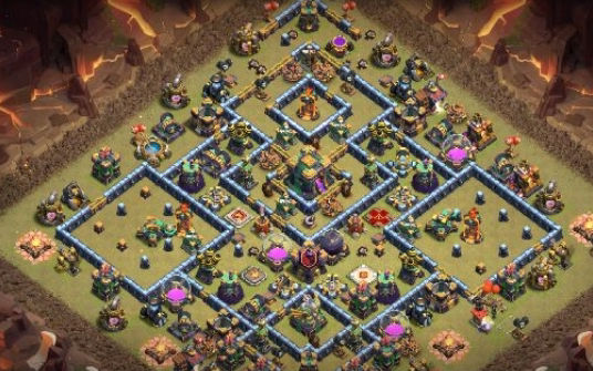 Town Hall 14 War Base layout by Gaming Sanged