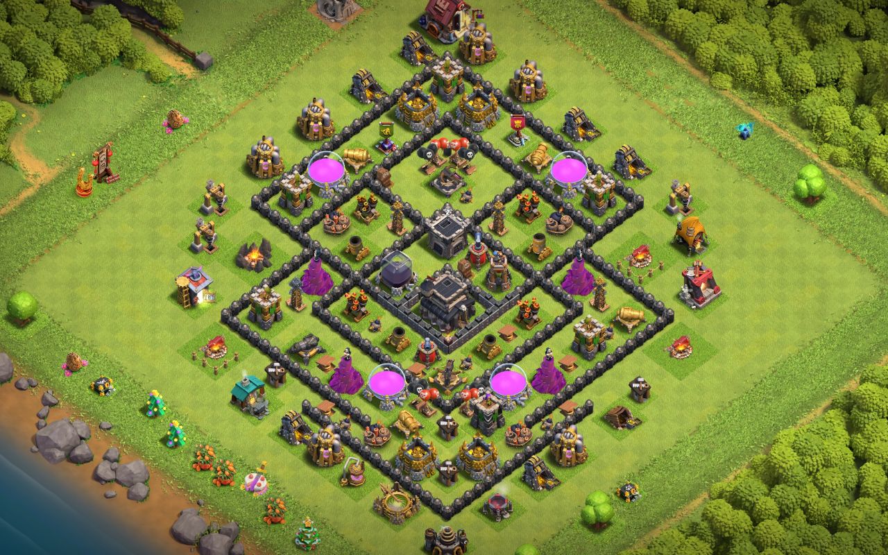 Town Hall 9 Trophy Base layout by Rem
