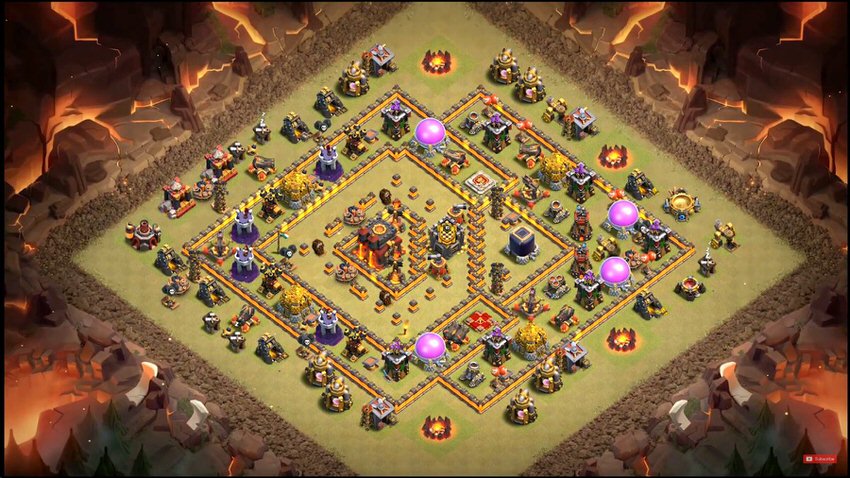 Town Hall 10 War Base layout by TReX