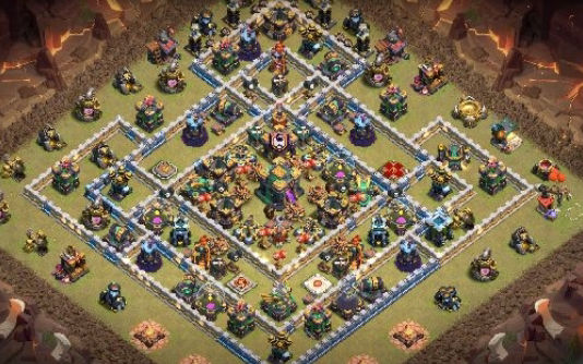 Town Hall 14 War Base layout by Gaming Sanged