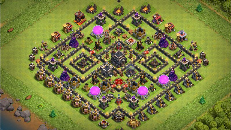 Town Hall 9 Hybrid Base layout by TReX