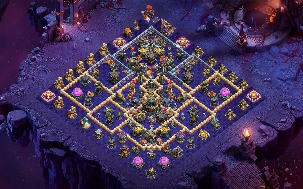 Town Hall 17 War Base layout by Wired