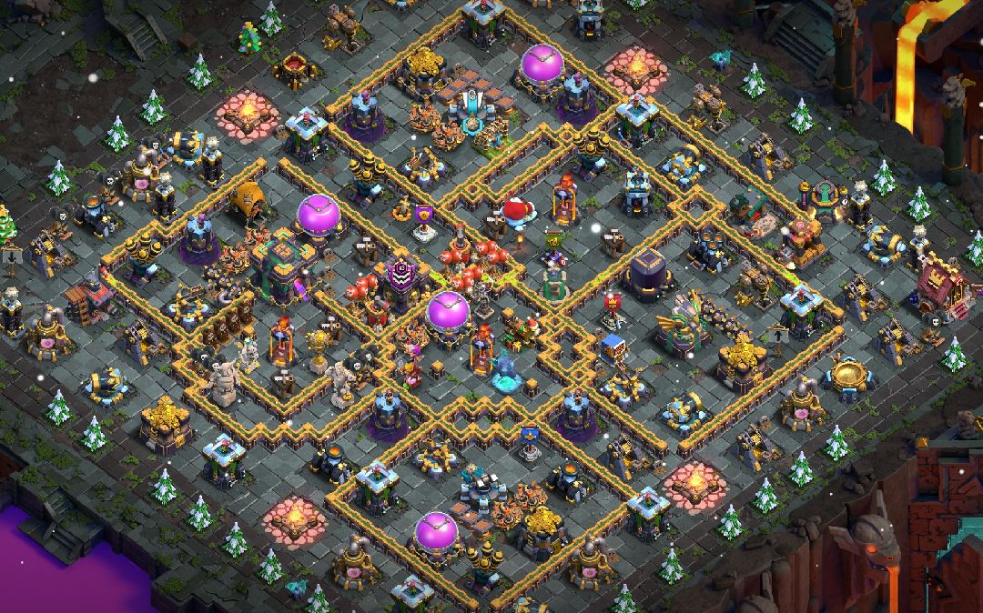 Town Hall 14 Hybrid Base layout by Xoyaa