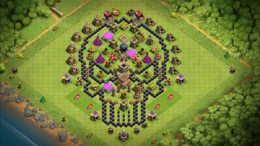 Town Hall 8 Fun Base layout by TReX
