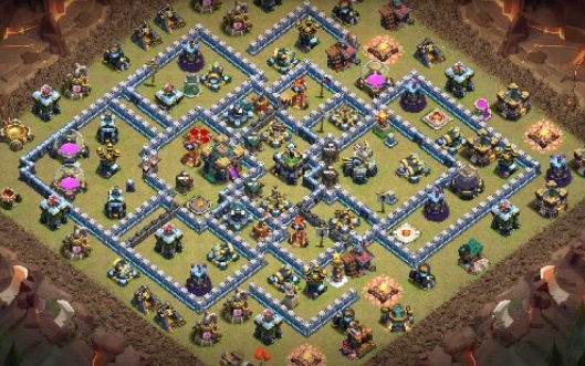 Town Hall 14 War Base layout by Gaming Sanged