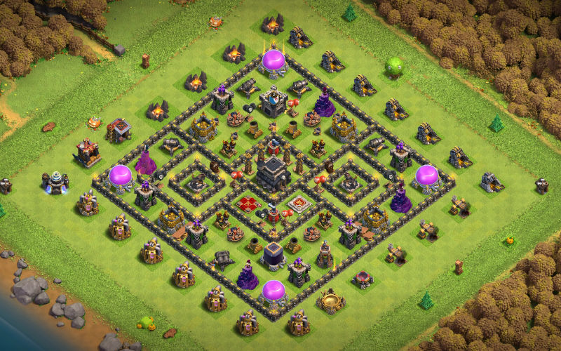 Town Hall 9 War Base layout by Surya_54