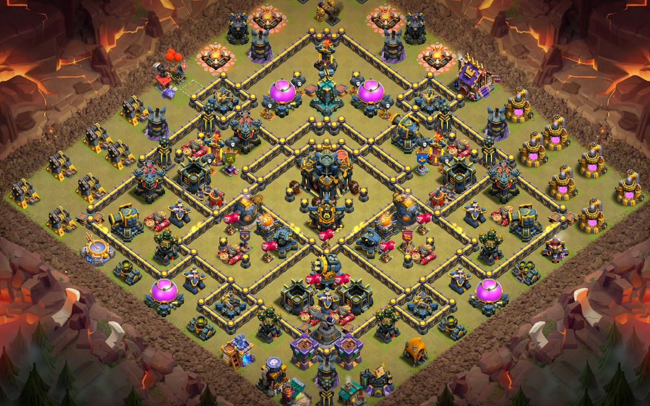 Town Hall 17 War Base layout by Jastineeex
