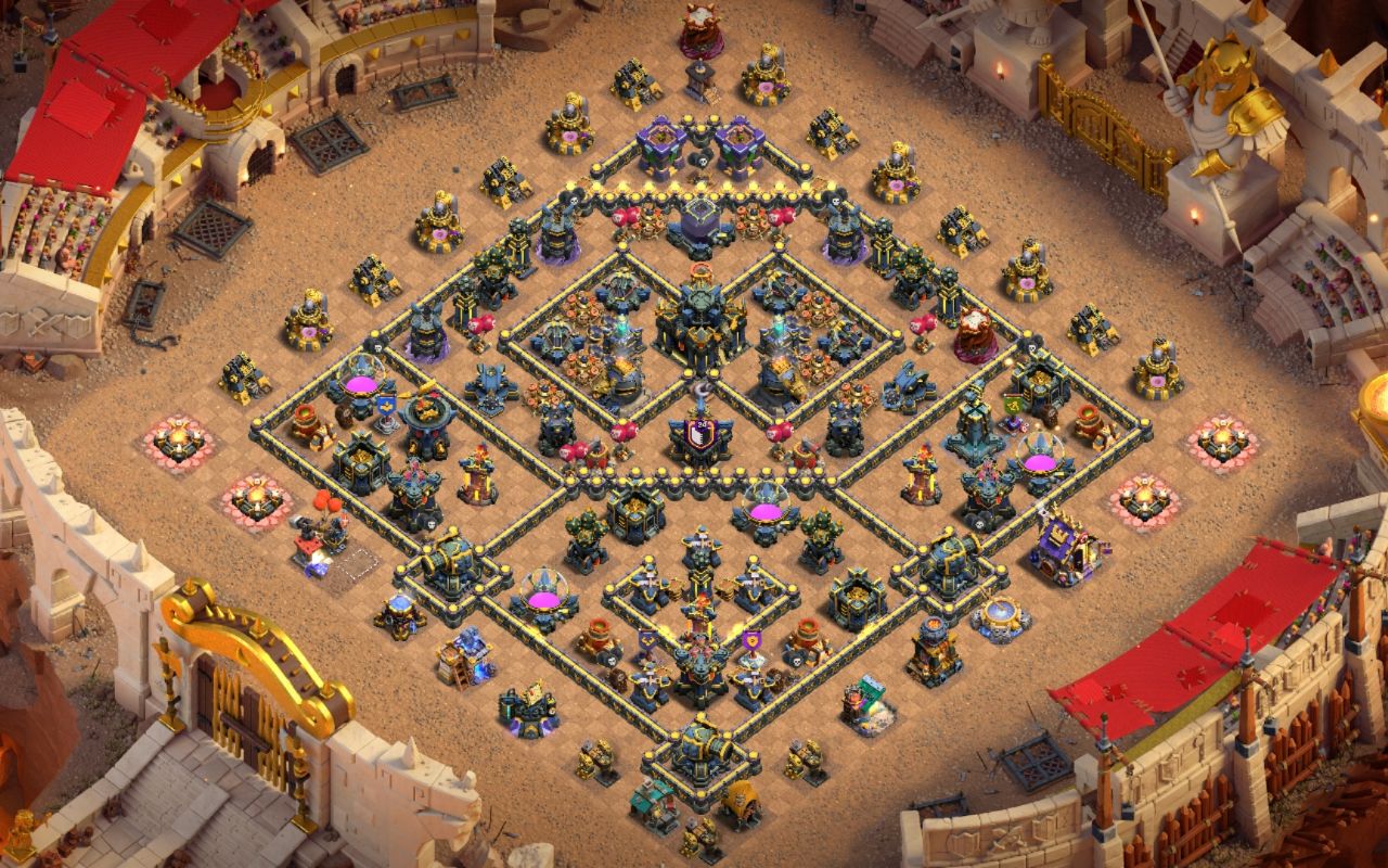 Town Hall 17 War Base layout by Mustafa