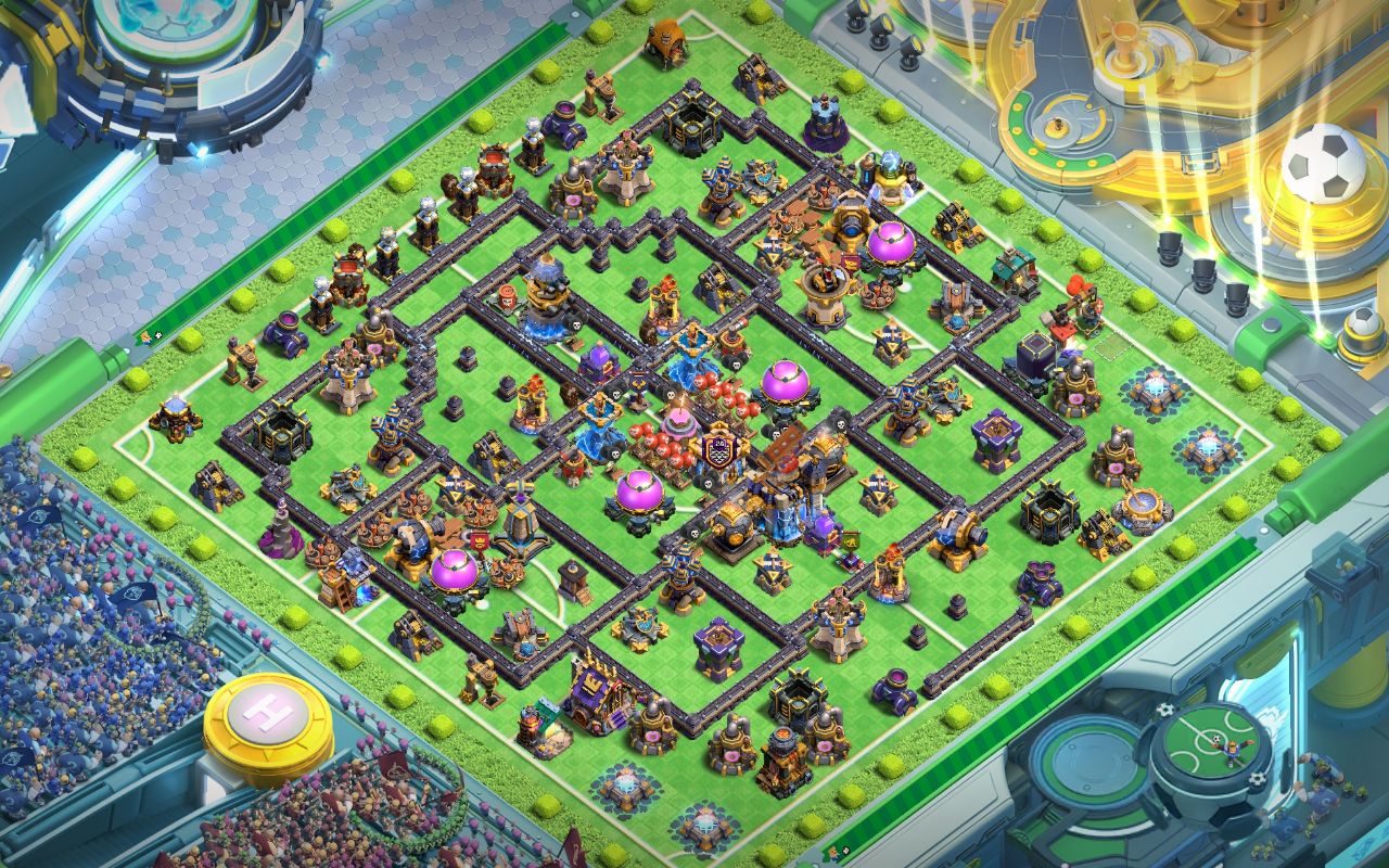 Town Hall 18 Trophy Base layout by Shakil Ahmed