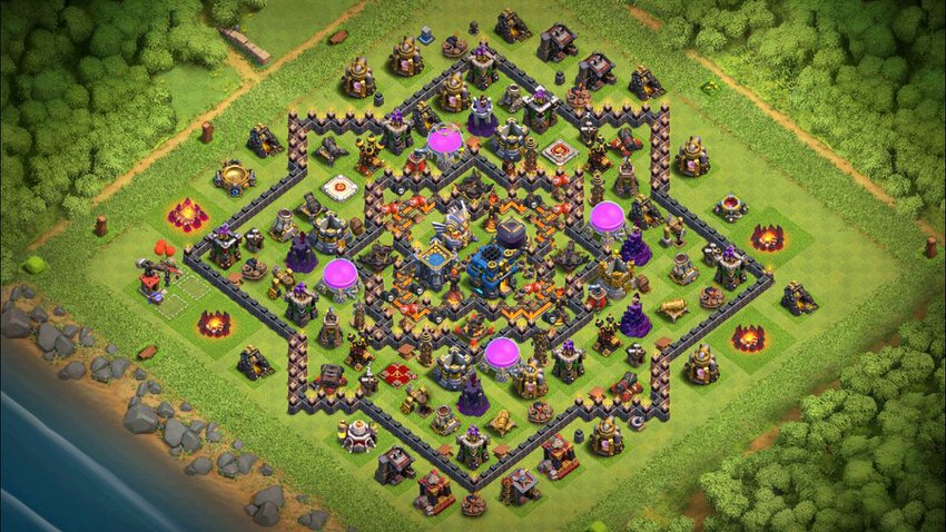 Town Hall 12 Hybrid Base layout by TReX