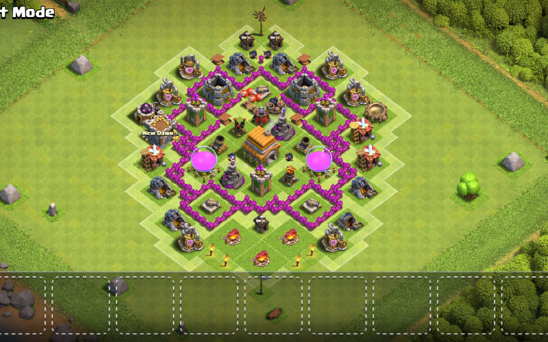Town Hall 6 Trophy Base layout by KITO