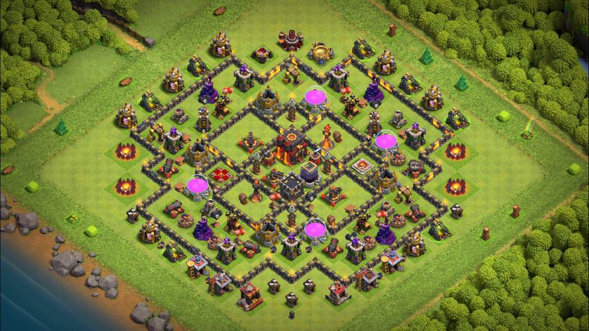 Town Hall 10 Hybrid Base layout by TReX