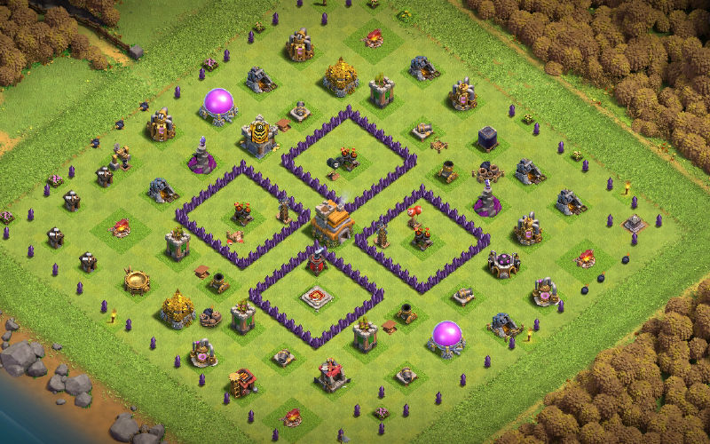 Town Hall 7 Hybrid Base layout by Cruel Intention