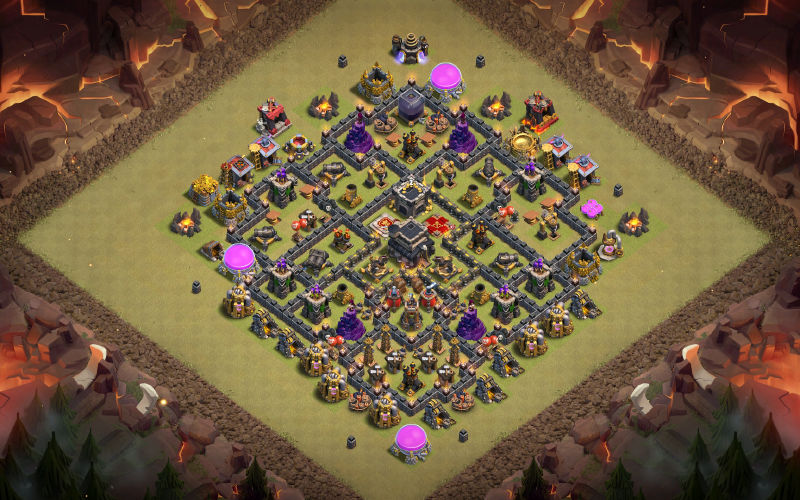 Town Hall 9 War Base layout by Phow' Base