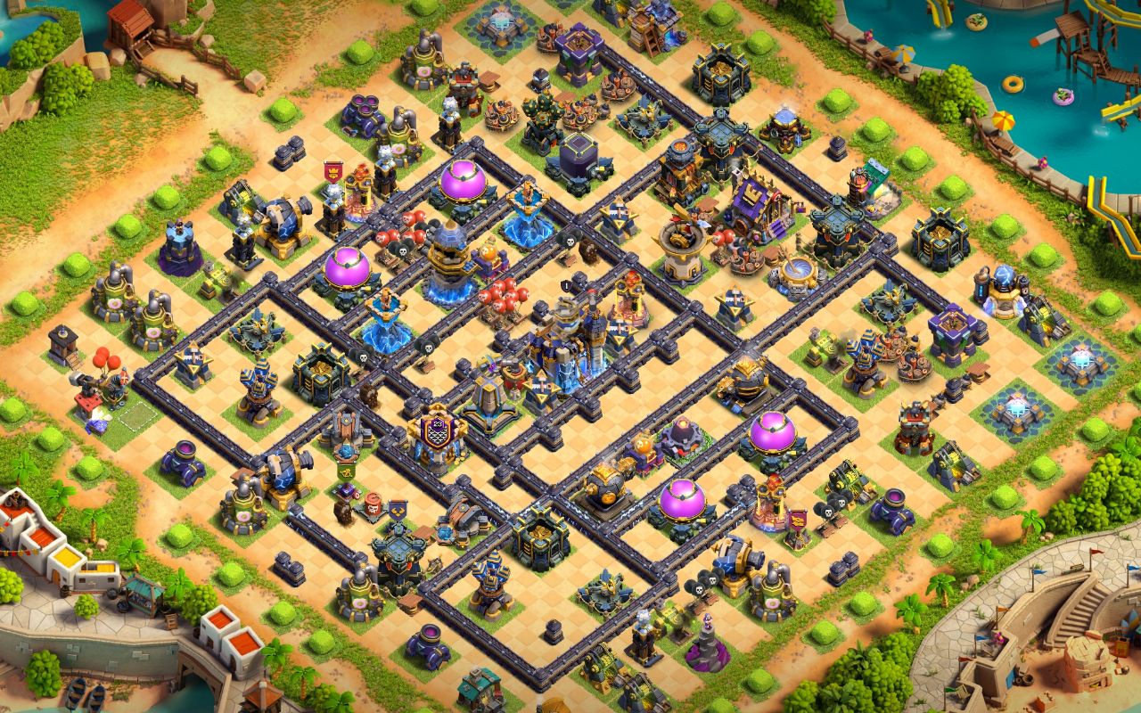 Town Hall 18 Trophy Base layout by Shakil Ahmed