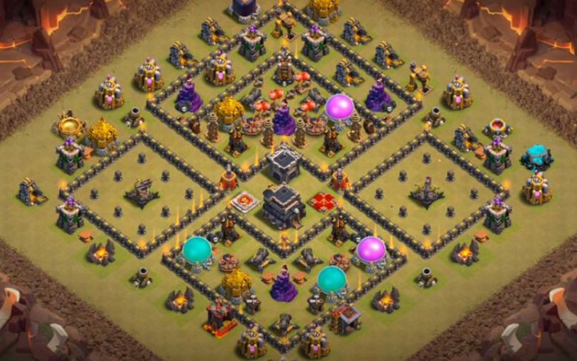 Town Hall 9 War Base layout by XLR8