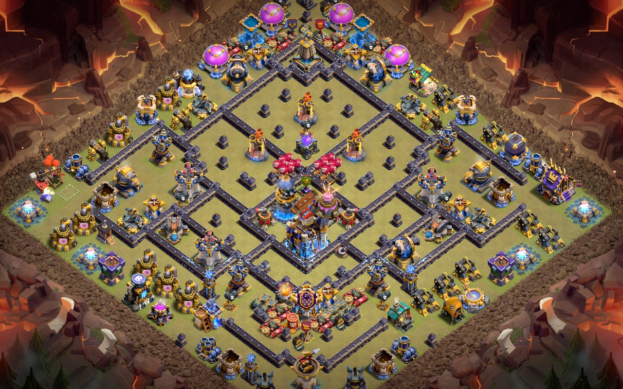 Town Hall 18 War Base layout by Kings Villa