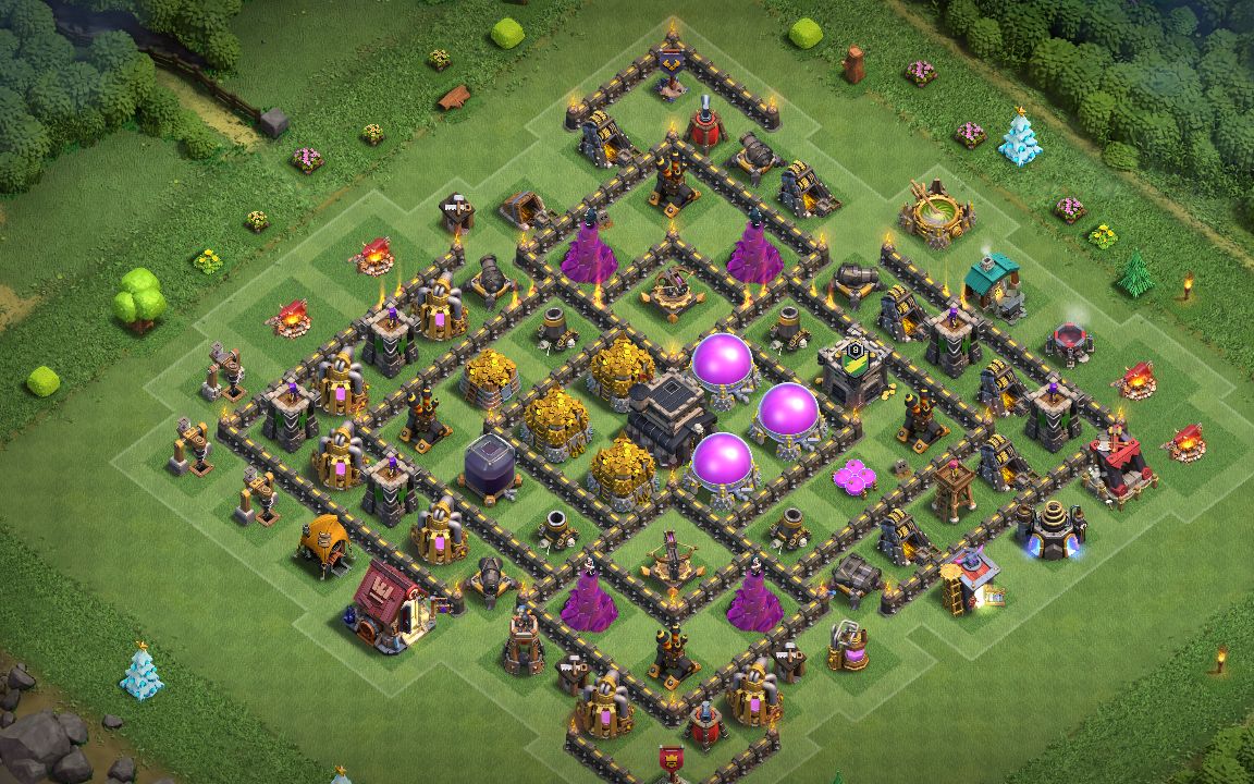 Town Hall 9 War Base layout by Anime