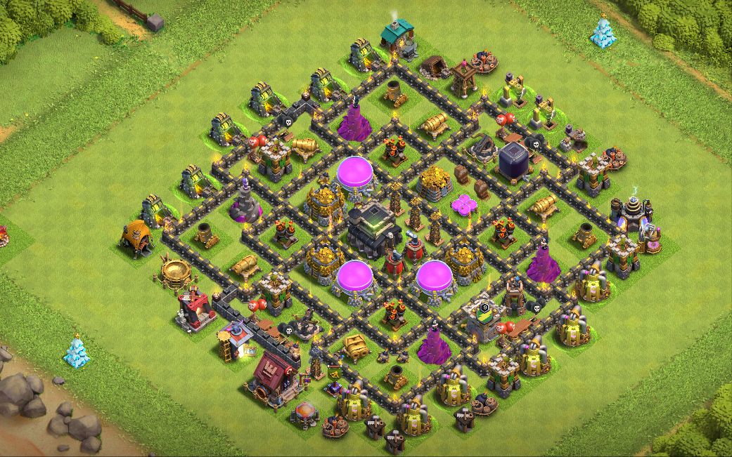 Town Hall 9 War Base layout by Anime